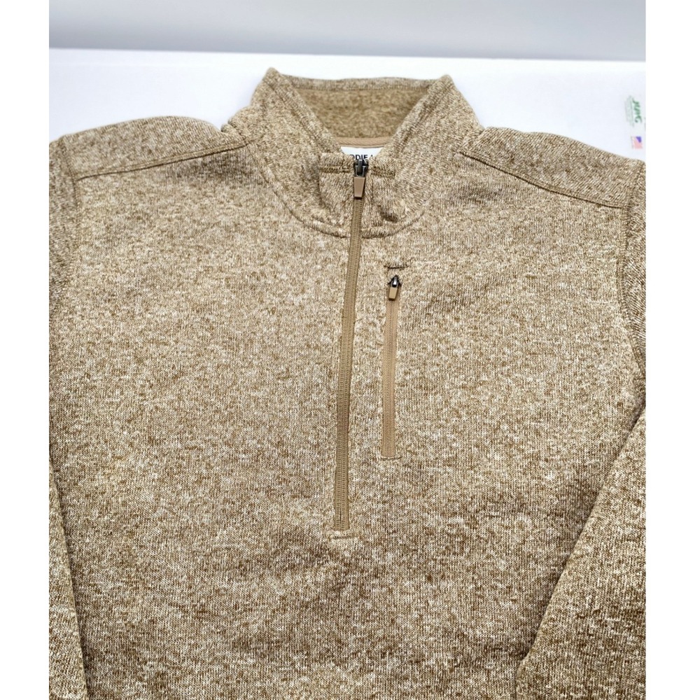 Eddie Bauer Mens Radiator Fleece 1/4-Zip Pullover Tan Heather T2XL New